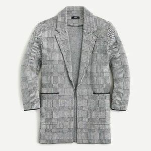 J. Crew Sophie Sweater Blazer NWT in Glen Plaid